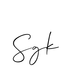 How to make Sgk name signature. Use Allison_Script style for creating short signs online. This is the latest handwritten sign. Sgk signature style 2 images and pictures png