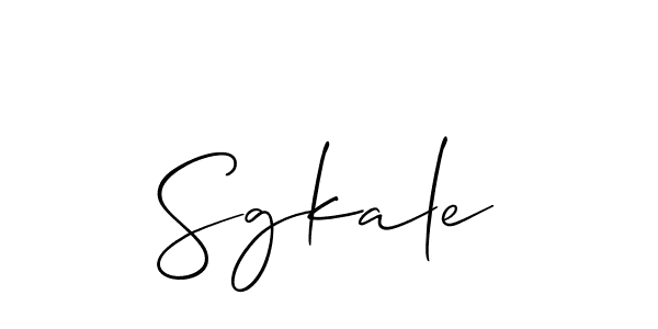 Sgkale stylish signature style. Best Handwritten Sign (Allison_Script) for my name. Handwritten Signature Collection Ideas for my name Sgkale. Sgkale signature style 2 images and pictures png