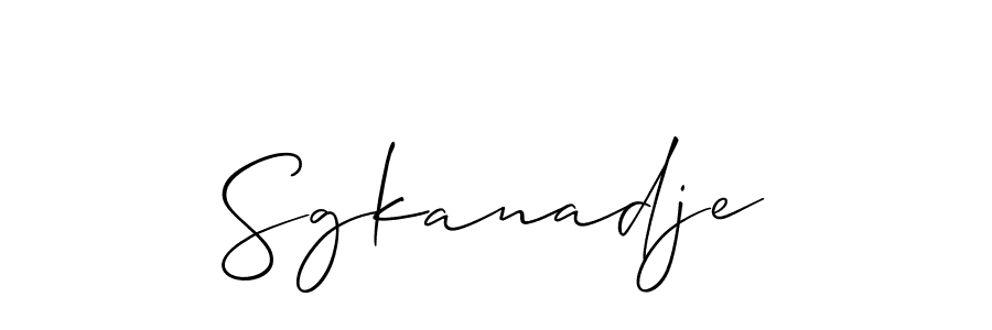 It looks lik you need a new signature style for name Sgkanadje. Design unique handwritten (Allison_Script) signature with our free signature maker in just a few clicks. Sgkanadje signature style 2 images and pictures png