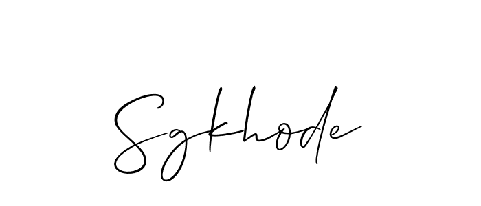 How to make Sgkhode signature? Allison_Script is a professional autograph style. Create handwritten signature for Sgkhode name. Sgkhode signature style 2 images and pictures png