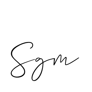 How to make Sgm signature? Allison_Script is a professional autograph style. Create handwritten signature for Sgm name. Sgm signature style 2 images and pictures png