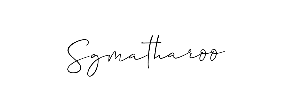 Sgmatharoo stylish signature style. Best Handwritten Sign (Allison_Script) for my name. Handwritten Signature Collection Ideas for my name Sgmatharoo. Sgmatharoo signature style 2 images and pictures png