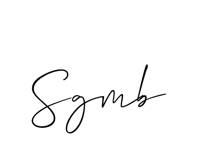 Allison_Script is a professional signature style that is perfect for those who want to add a touch of class to their signature. It is also a great choice for those who want to make their signature more unique. Get Sgmb name to fancy signature for free. Sgmb signature style 2 images and pictures png