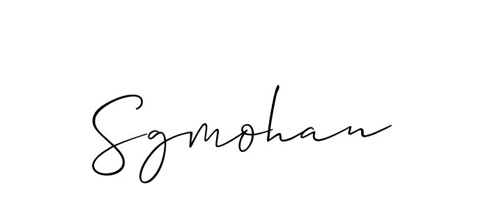 Make a beautiful signature design for name Sgmohan. With this signature (Allison_Script) style, you can create a handwritten signature for free. Sgmohan signature style 2 images and pictures png