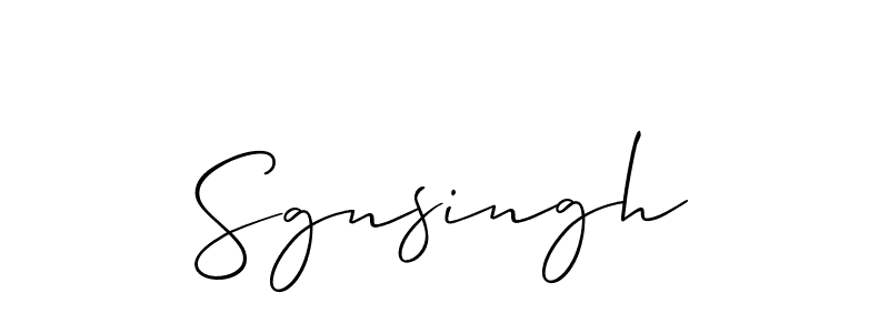 How to Draw Sgnsingh signature style? Allison_Script is a latest design signature styles for name Sgnsingh. Sgnsingh signature style 2 images and pictures png