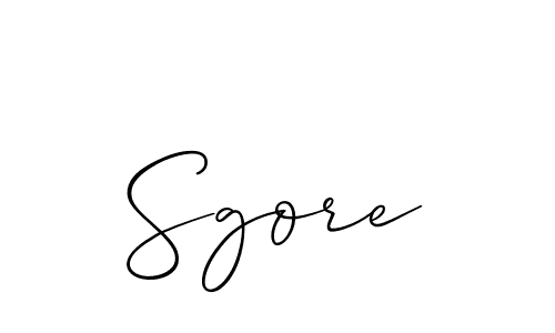 The best way (Allison_Script) to make a short signature is to pick only two or three words in your name. The name Sgore include a total of six letters. For converting this name. Sgore signature style 2 images and pictures png