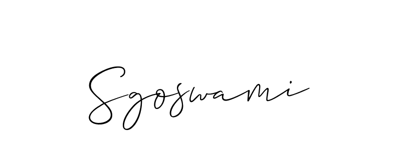 How to make Sgoswami name signature. Use Allison_Script style for creating short signs online. This is the latest handwritten sign. Sgoswami signature style 2 images and pictures png