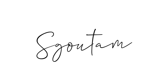 Design your own signature with our free online signature maker. With this signature software, you can create a handwritten (Allison_Script) signature for name Sgoutam. Sgoutam signature style 2 images and pictures png