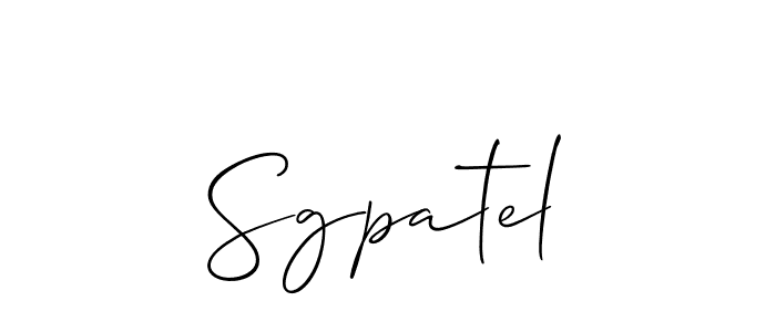 Sgpatel stylish signature style. Best Handwritten Sign (Allison_Script) for my name. Handwritten Signature Collection Ideas for my name Sgpatel. Sgpatel signature style 2 images and pictures png