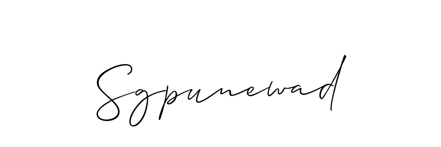 Once you've used our free online signature maker to create your best signature Allison_Script style, it's time to enjoy all of the benefits that Sgpunewad name signing documents. Sgpunewad signature style 2 images and pictures png