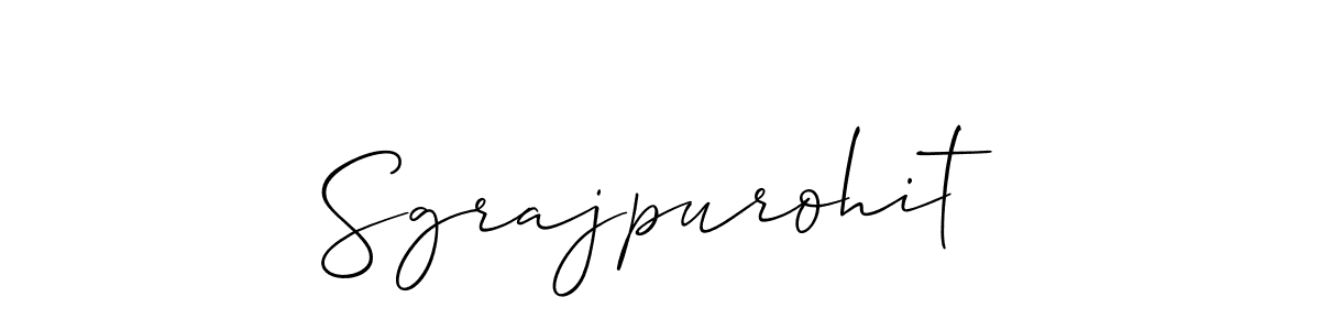 Sgrajpurohit stylish signature style. Best Handwritten Sign (Allison_Script) for my name. Handwritten Signature Collection Ideas for my name Sgrajpurohit. Sgrajpurohit signature style 2 images and pictures png