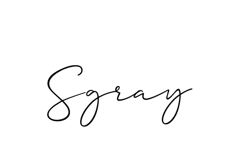 Create a beautiful signature design for name Sgray. With this signature (Allison_Script) fonts, you can make a handwritten signature for free. Sgray signature style 2 images and pictures png