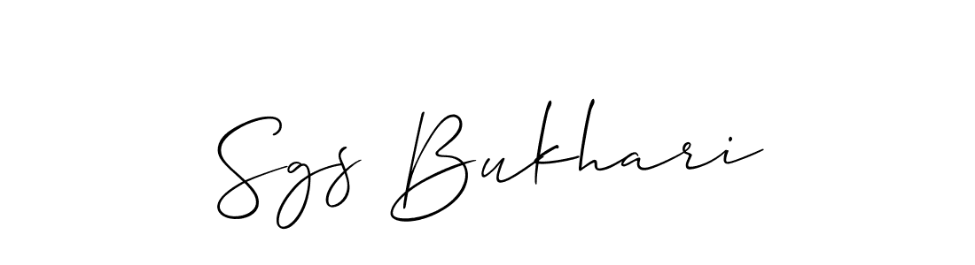 Allison_Script is a professional signature style that is perfect for those who want to add a touch of class to their signature. It is also a great choice for those who want to make their signature more unique. Get Sgs Bukhari name to fancy signature for free. Sgs Bukhari signature style 2 images and pictures png