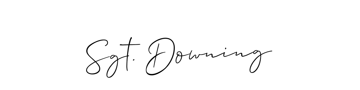 Create a beautiful signature design for name Sgt. Downing. With this signature (Allison_Script) fonts, you can make a handwritten signature for free. Sgt. Downing signature style 2 images and pictures png