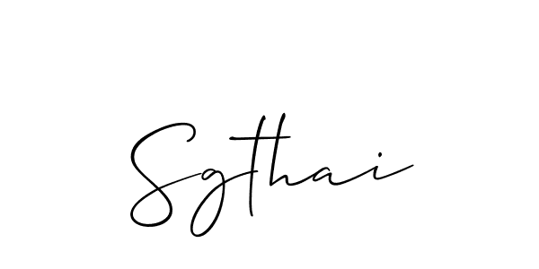 Make a beautiful signature design for name Sgthai. With this signature (Allison_Script) style, you can create a handwritten signature for free. Sgthai signature style 2 images and pictures png