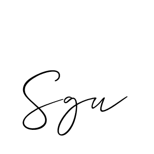 if you are searching for the best signature style for your name Sgu. so please give up your signature search. here we have designed multiple signature styles  using Allison_Script. Sgu signature style 2 images and pictures png