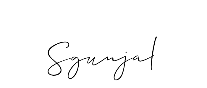 Use a signature maker to create a handwritten signature online. With this signature software, you can design (Allison_Script) your own signature for name Sgunjal. Sgunjal signature style 2 images and pictures png