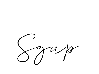 Allison_Script is a professional signature style that is perfect for those who want to add a touch of class to their signature. It is also a great choice for those who want to make their signature more unique. Get Sgup name to fancy signature for free. Sgup signature style 2 images and pictures png