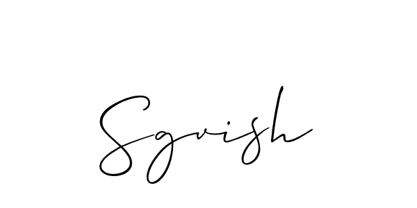 Use a signature maker to create a handwritten signature online. With this signature software, you can design (Allison_Script) your own signature for name Sgvish. Sgvish signature style 2 images and pictures png