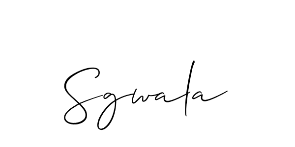 How to Draw Sgwala signature style? Allison_Script is a latest design signature styles for name Sgwala. Sgwala signature style 2 images and pictures png