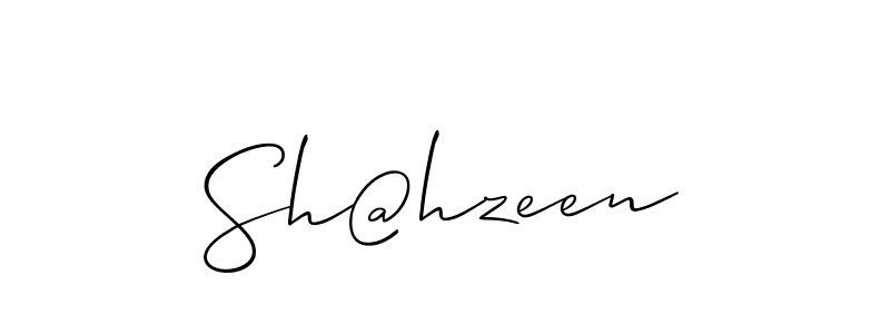 The best way (Allison_Script) to make a short signature is to pick only two or three words in your name. The name Sh@hzeen include a total of six letters. For converting this name. Sh@hzeen signature style 2 images and pictures png