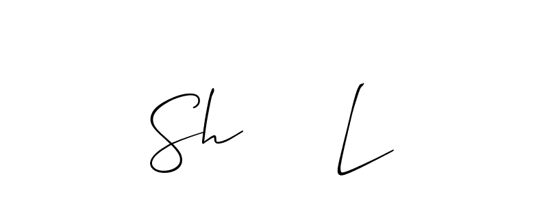 Allison_Script is a professional signature style that is perfect for those who want to add a touch of class to their signature. It is also a great choice for those who want to make their signature more unique. Get Sh     L name to fancy signature for free. Sh     L signature style 2 images and pictures png