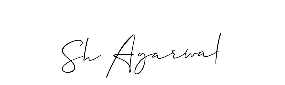 How to make Sh Agarwal name signature. Use Allison_Script style for creating short signs online. This is the latest handwritten sign. Sh Agarwal signature style 2 images and pictures png