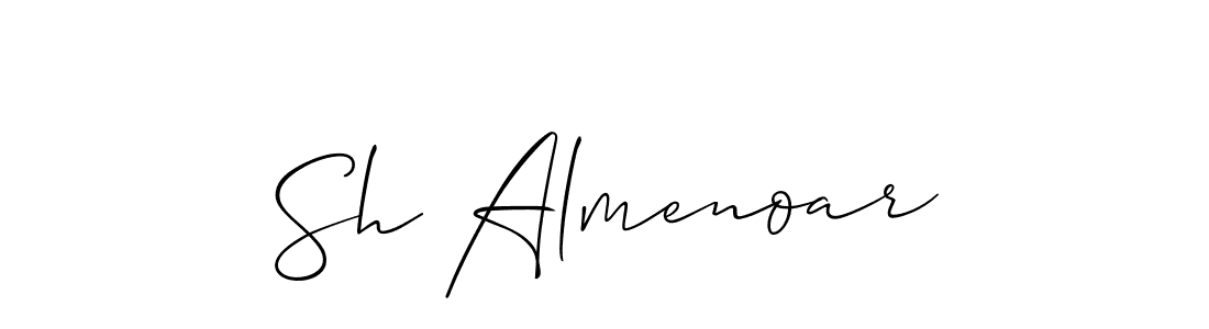 if you are searching for the best signature style for your name Sh Almenoar. so please give up your signature search. here we have designed multiple signature styles  using Allison_Script. Sh Almenoar signature style 2 images and pictures png