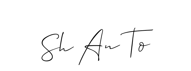 Make a beautiful signature design for name Sh An To. Use this online signature maker to create a handwritten signature for free. Sh An To signature style 2 images and pictures png