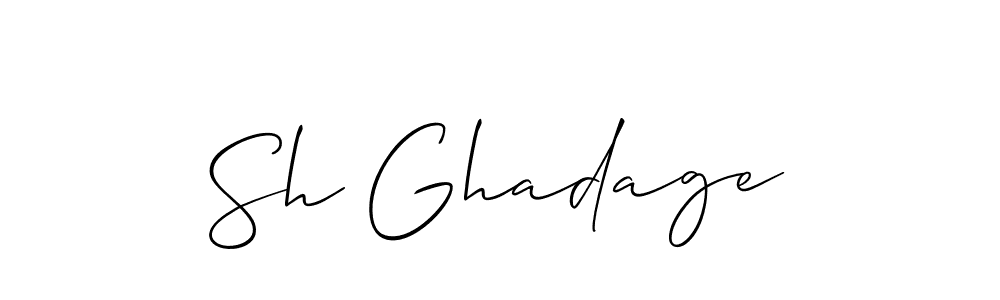 Use a signature maker to create a handwritten signature online. With this signature software, you can design (Allison_Script) your own signature for name Sh Ghadage. Sh Ghadage signature style 2 images and pictures png