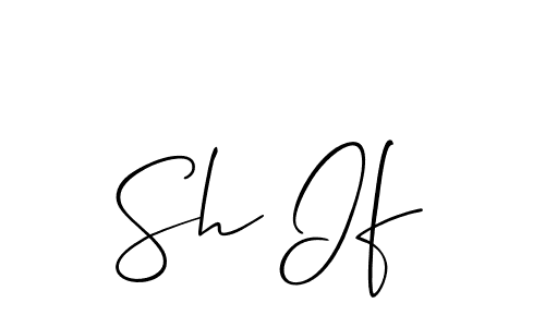 This is the best signature style for the Sh If name. Also you like these signature font (Allison_Script). Mix name signature. Sh If signature style 2 images and pictures png