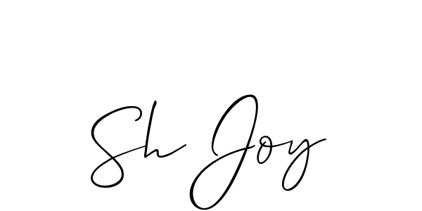Design your own signature with our free online signature maker. With this signature software, you can create a handwritten (Allison_Script) signature for name Sh Joy. Sh Joy signature style 2 images and pictures png