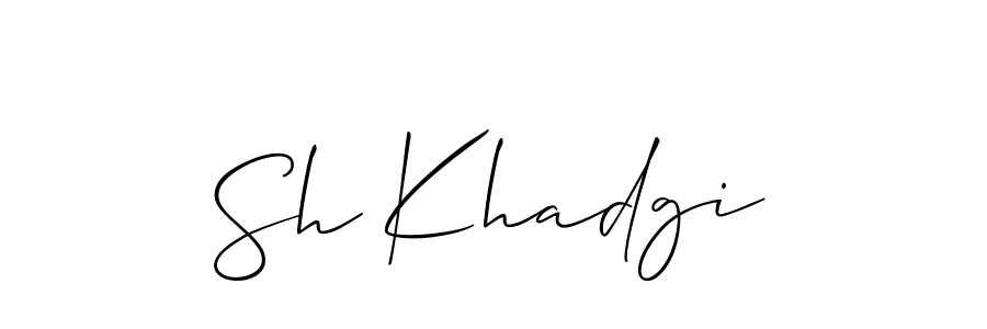 How to make Sh Khadgi name signature. Use Allison_Script style for creating short signs online. This is the latest handwritten sign. Sh Khadgi signature style 2 images and pictures png