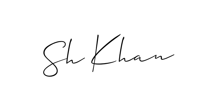 How to make Sh Khan signature? Allison_Script is a professional autograph style. Create handwritten signature for Sh Khan name. Sh Khan signature style 2 images and pictures png
