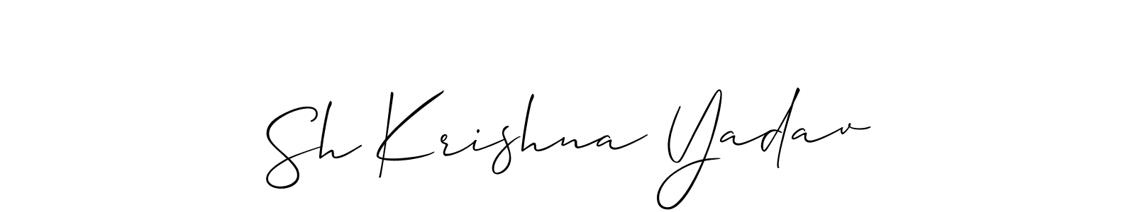 Design your own signature with our free online signature maker. With this signature software, you can create a handwritten (Allison_Script) signature for name Sh Krishna Yadav. Sh Krishna Yadav signature style 2 images and pictures png