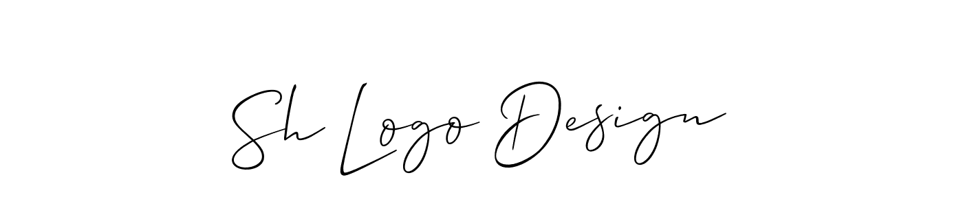 You should practise on your own different ways (Allison_Script) to write your name (Sh Logo Design) in signature. don't let someone else do it for you. Sh Logo Design signature style 2 images and pictures png