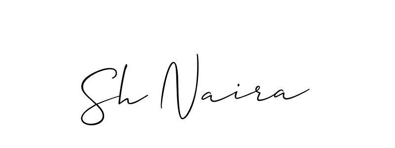 You should practise on your own different ways (Allison_Script) to write your name (Sh Naira) in signature. don't let someone else do it for you. Sh Naira signature style 2 images and pictures png