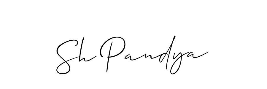 It looks lik you need a new signature style for name Sh Pandya. Design unique handwritten (Allison_Script) signature with our free signature maker in just a few clicks. Sh Pandya signature style 2 images and pictures png
