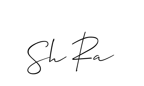 Design your own signature with our free online signature maker. With this signature software, you can create a handwritten (Allison_Script) signature for name Sh Ra. Sh Ra signature style 2 images and pictures png