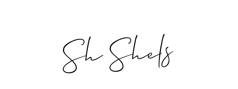 You should practise on your own different ways (Allison_Script) to write your name (Sh Shels) in signature. don't let someone else do it for you. Sh Shels signature style 2 images and pictures png