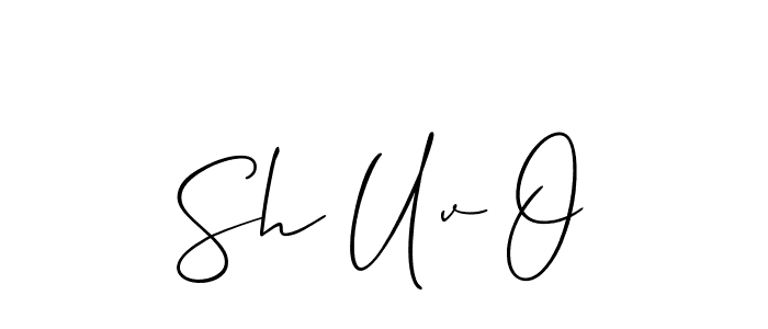 How to Draw Sh Uv O signature style? Allison_Script is a latest design signature styles for name Sh Uv O. Sh Uv O signature style 2 images and pictures png