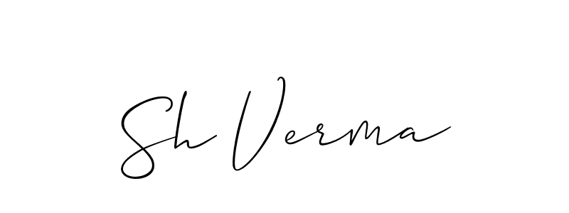 How to make Sh Verma name signature. Use Allison_Script style for creating short signs online. This is the latest handwritten sign. Sh Verma signature style 2 images and pictures png