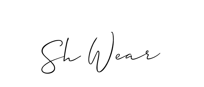 Also You can easily find your signature by using the search form. We will create Sh Wear name handwritten signature images for you free of cost using Allison_Script sign style. Sh Wear signature style 2 images and pictures png