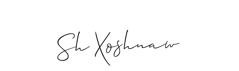 How to Draw Sh Xoshnaw signature style? Allison_Script is a latest design signature styles for name Sh Xoshnaw. Sh Xoshnaw signature style 2 images and pictures png