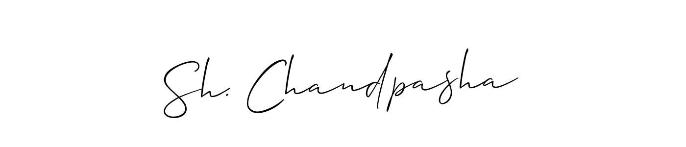 It looks lik you need a new signature style for name Sh. Chandpasha. Design unique handwritten (Allison_Script) signature with our free signature maker in just a few clicks. Sh. Chandpasha signature style 2 images and pictures png