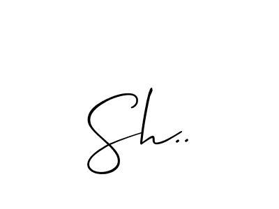 Make a beautiful signature design for name Sh... With this signature (Allison_Script) style, you can create a handwritten signature for free. Sh.. signature style 2 images and pictures png