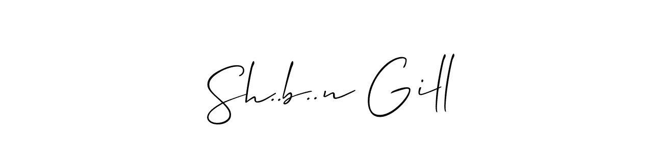 How to make Sh..b..n Gill signature? Allison_Script is a professional autograph style. Create handwritten signature for Sh..b..n Gill name. Sh..b..n Gill signature style 2 images and pictures png