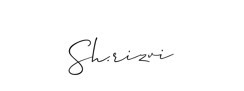 Best and Professional Signature Style for Sh.rizvi. Allison_Script Best Signature Style Collection. Sh.rizvi signature style 2 images and pictures png