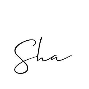 Design your own signature with our free online signature maker. With this signature software, you can create a handwritten (Allison_Script) signature for name Sha. Sha signature style 2 images and pictures png