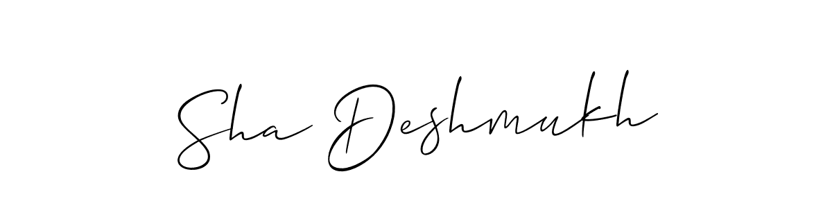 Best and Professional Signature Style for Sha Deshmukh. Allison_Script Best Signature Style Collection. Sha Deshmukh signature style 2 images and pictures png